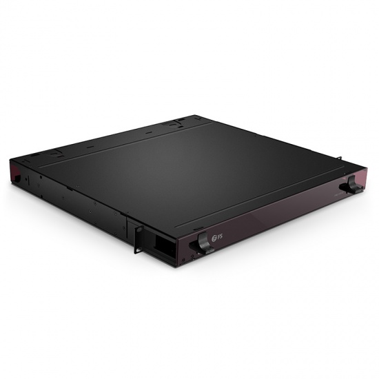 FHD High Density 1U Rack Mount Enclosure Unloaded, Sliding Drawer, Holds up to 4 x FHD Cassettes or Panels, 144 Fibers (LC)
