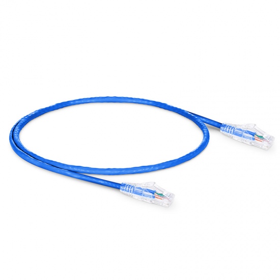 Black Box 15FT Blue CAT6 Slim 28AWG Patch Cable 250MHz UTP cm Snagless