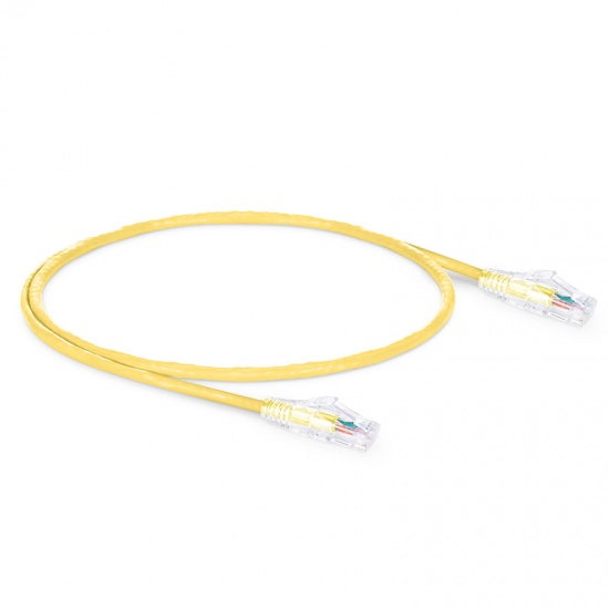 2ft (0.6m) Cat6 Snagless Unshielded (UTP) PVC CM Ethernet Network Patch Cable, Yellow