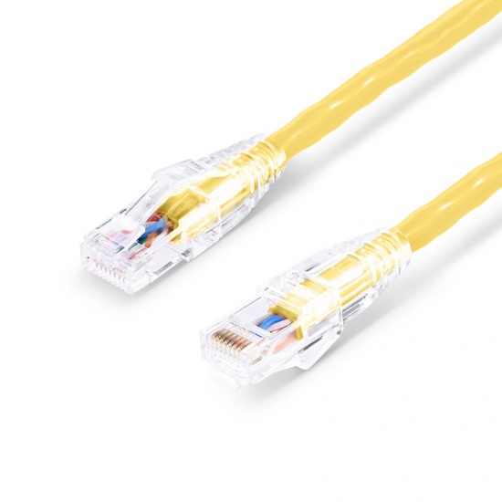 Cables UK Cat 5e UTP 24 AWG LSZH Cable Patch Lead Yellow 10m 10 metres