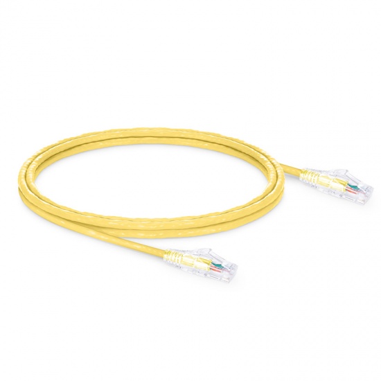 8ft (2.4m) Cat6 Snagless Unshielded (UTP) PVC CM Ethernet Network Patch Cable, Yellow