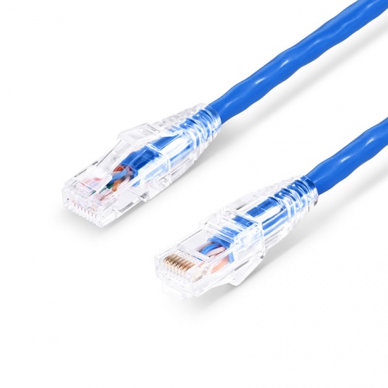 6in (0.15m) Cat5e Snagless Unshielded (UTP) PVC CM Ethernet Patch Cable, Blue