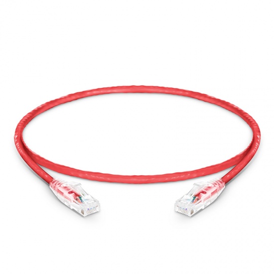 1ft (0.3m) Cat6 Snagless Unshielded (UTP) PVC CM Ethernet Network Patch Cable, Red