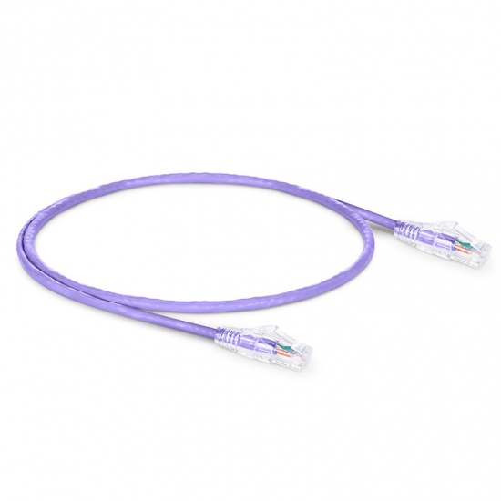 1ft (0.3m) Cat6 Snagless Unshielded (UTP) PVC CM Ethernet Network Patch Cable, Purple