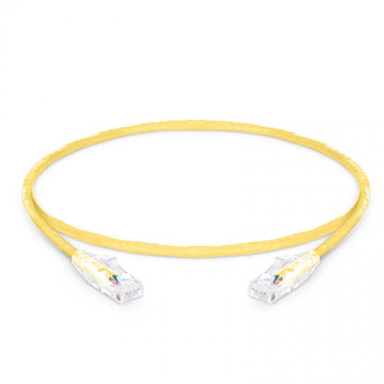 1ft (0.3m) Cat6 Snagless Unshielded (UTP) PVC CM Ethernet Network Patch Cable, Yellow