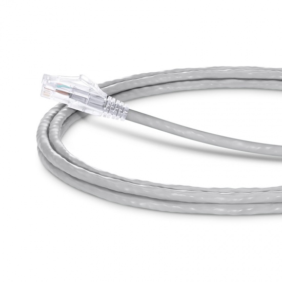 8ft (2.4m) Cat5e Snagless Unshielded (UTP) PVC CM Ethernet Patch Cable, Gray