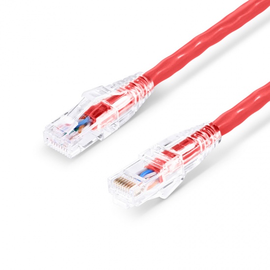 8ft (2.4m) Cat5e Snagless Unshielded (UTP) PVC CM Ethernet Patch Cable, Red
