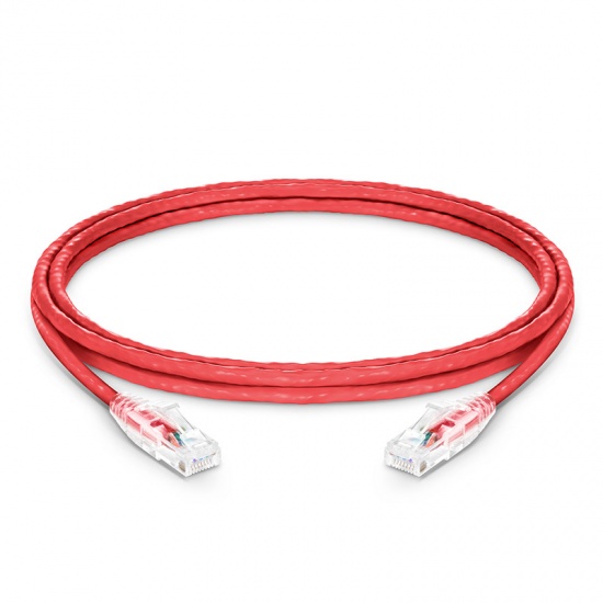Cables UK Cat5e 24 AWG Cable Patch Lead Red 0.3m 
