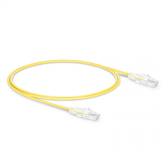 3ft (0.9m) Cat6 Snagless Unshielded (UTP) PVC CM Slim Ethernet Network Patch Cable, Yellow