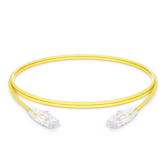 5ft (1.5m) Cat6 Snagless Unshielded (UTP) PVC CM Slim Ethernet Network Patch Cable, Yellow
