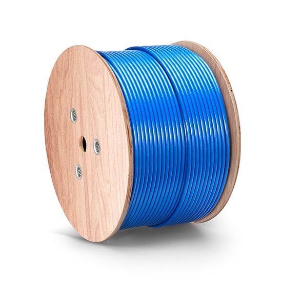 FTP Solid Backbone Cable with Foiled Twisted Pair CAT5e 100-MHz Shielded 10-ft. 3.0-m Plenum Red 