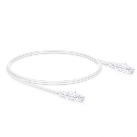 5ft (1.5m) Cat6 Snagless Unshielded (UTP) PVC CM Slim Ethernet Network Patch Cable, White