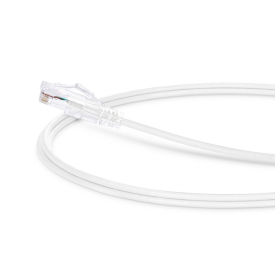 5ft (1.5m) Cat6 Snagless Unshielded (UTP) PVC CM Slim Ethernet Network Patch Cable, White