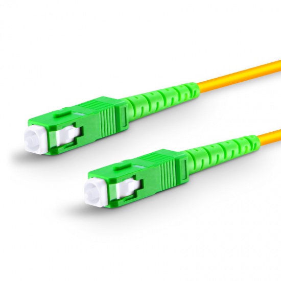 Customized Length SC APC to SC APC Simplex OS2 Single Mode PVC (OFNR) 2.0mm Fiber Optic Patch Cable
