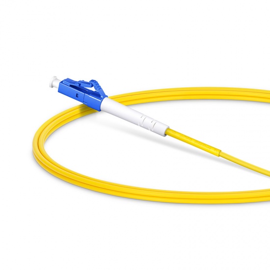 Customized Length LC UPC to ST UPC Simplex OS2 Single Mode PVC (OFNR) 2.0mm Fiber Optic Patch Cable