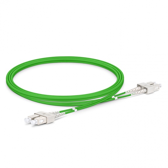 Customized Length SC UPC to SC UPC Duplex OM5 Multimode Wideband LSZH 2.0mm Fiber Optic Patch Cable