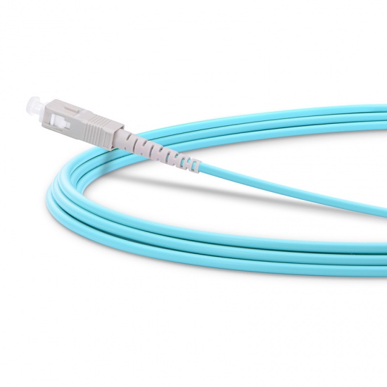 Customized Length SC UPC to SC UPC Simplex OM3 Multimode PVC (OFNR) 2.0mm Fiber Optic Patch Cable