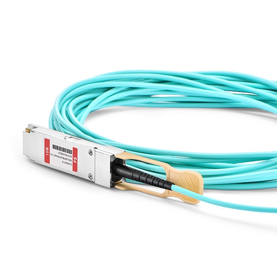 Cable de breakout óptico activo 100G QSFP28 a 4x25G SFP28 10m (33ft) - genérico compatible