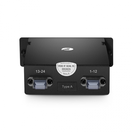 2x MPO-12 to 12x LC Duplex, Type A, 24 Fibers OS2 Single Mode FHD MPO Cassette
