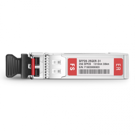 25GBASE-ER SFP28 1310nm 30km DOM LC SMF Optical Transceiver Module for FS Switches