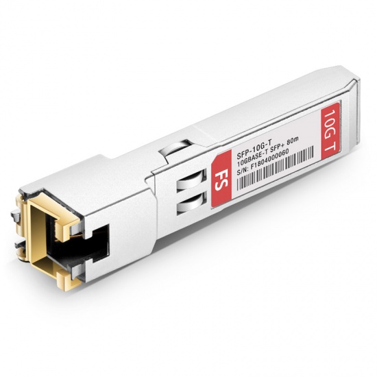 Módulo transceptor/Transceiver compatible con Cisco SFP-10G-T-80, 10GBASE-T SFP+ cobre RJ-45 80m