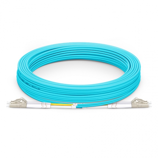 25m (82ft) LC UPC to LC UPC Duplex OM4 Multimode PVC (OFNR) 2.0mm Fiber Optic Patch Cable