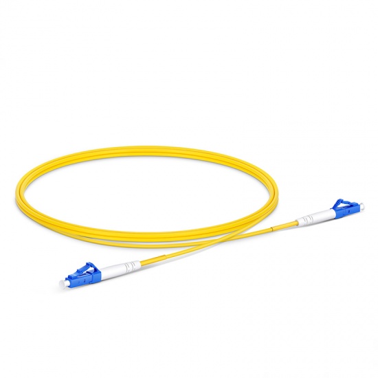 0.5m (1.6ft) LC UPC to LC UPC Simplex OS2 Single Mode PVC (OFNR) 2.0mm Fiber Optic Patch Cable