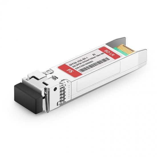 Arista Networks SFP-25G-BD-I Compatible 25GBASE SFP28 1270nm-TX/1330nm-RX 10km Industrial DOM Simplex LC SMF Optical Transceiver Module