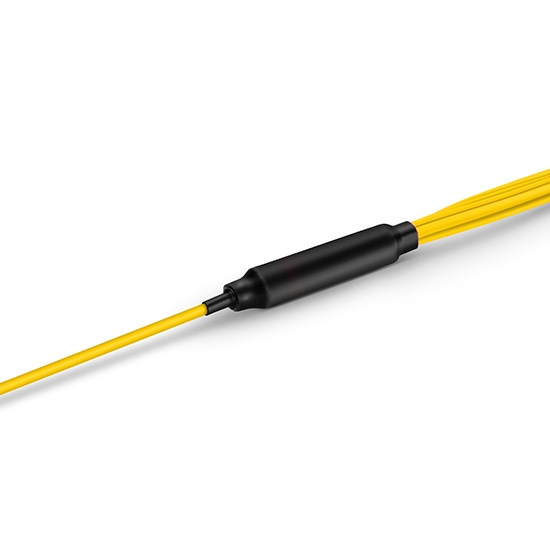 Customized Length MTP® Female to 6 LC 12 Fibers Type A LSZH OS2 9/125 Single Mode Elite Breakout Cable, Yellow