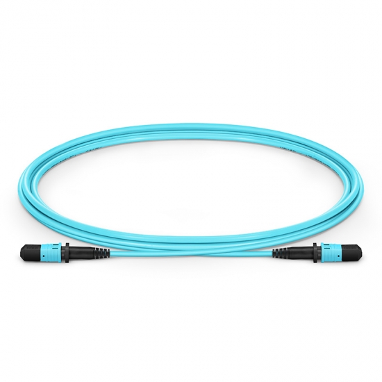 MPO Male to MPO Female Fiber Patch Cable 24 Fibers OM3 50/125 Multimode Trunk Cable 20m Type B MPO Male to MPO Female Fiber Patch Cable 24 Fibers OM3 50/125 Multimode Trunk Cable 20m Type B