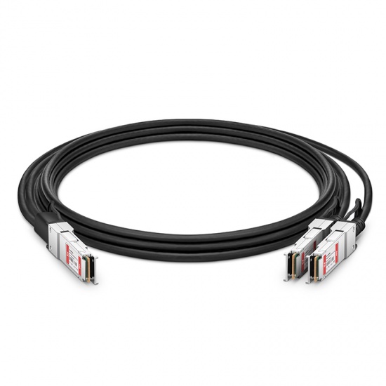 Cisco kompatibles 100G QSFP28 auf 2x50G QSFP28 passives Kupfer Breakout Direkt Attach Kabel (DAC), 4m(13ft)