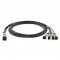 0.5m (2ft) Brocade 100G-Q28-S28-C-00501 Compatible 100G QSFP28 to 4x25G SFP28 Passive Direct Attach Copper Breakout Cable