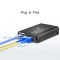 Mini Unmanaged Gigabit Ethernet Medienkonverter, 1x 10/100/1000Base-T RJ45 auf 1x 100/1000Base-X Singlemode SC 1310nm 10km, Britischer Stecker