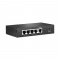 S1900-5TP, 5-Port Gigabit Ethernet L2 Unmanaged PoE+ Switch,4 x PoE+ Ports @60W, Metal, Fanless, Desktop/Wall-Mount