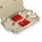 12 Fibers Fusion Splice Tray, Plastic, 0.69" x 6.42" x 3.96"