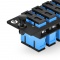 Panel de adaptadores FHD, 12 fibras OS2 monomodo, 6 x SC UPC dúplex (azul), manga de cerámica
