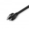 3ft (0.9m) NEMA 5-15P to IEC320 C15 14AWG 125V/15A Power Cord, Black