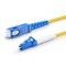 2m (7ft) LC UPC to SC UPC Simplex OS2 Single Mode PVC (OFNR) 2.0mm Fiber Optic Patch Cable