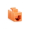 Cat5e超五类非屏蔽（UTP）网络直通模块 - 橙色