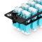 FHD Fiber Adapter Panel, 24 Fibers OM4 Multimode, 12 x LC UPC Duplex (Aqua) Adapter, Ceramic Sleeve