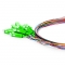 2m (7ft) SC APC 12 Fibers OS2 Single Mode Unjacketed Color-Coded Fiber Optic Pigtail