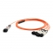 Cable de Breakout Óptico Activo QSFP+ a 4xSFP+ 3m (10ft) - Compatible con H3C QSFP-4X10G-D-AOC-3M