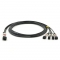 Cable de Breakout Twinax 1m de Cobre 100G QSFP28 a 4x25G SFP28 de Conexión Directa Pasivo - Compatible con Cisco QSFP-4SFP25G-CU1M