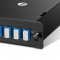 Cassette FHD MTP®-12, 12 fibras OS2 multimodo, tipo AF, MTP® a 6 x LC dúplex (azul), máx. 0.35dB