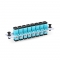 8 Fibres, 8 Ports LightSpace APLW8-SCM Compatible with 8 SC Simplex OM3/OM4 Multimode  Adapter (Aqua), Zirconia Ceramic