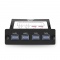 FHD Fiber TAP Cassette, OM4 Multimode, 2 x MTP®-12 Male Live Ports, 2 x MTP®-12 Male TAP Ports, 50/50 Split Ratio (Live/TAP), 40/100G