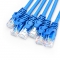 7m (23ft) 6 Plug to 6 Plug Cat6 Unshielded (UTP) PVC CMR Blue Pre-Terminated Copper Trunk Cable