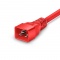 2ft (0.6m) IEC320 C20 to IEC320 C19 12AWG 250V/20A Power Extension Cord, Red