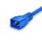 5ft (1.5m) IEC320 C20 to IEC320 C19 12AWG 250V/20A Power Extension Cord, Blue
