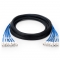 3m (10ft) 6 Jack to 6 Jack Cat6 Unshielded (UTP) PVC CMR Blue Pre-Terminated Copper Trunk Cable